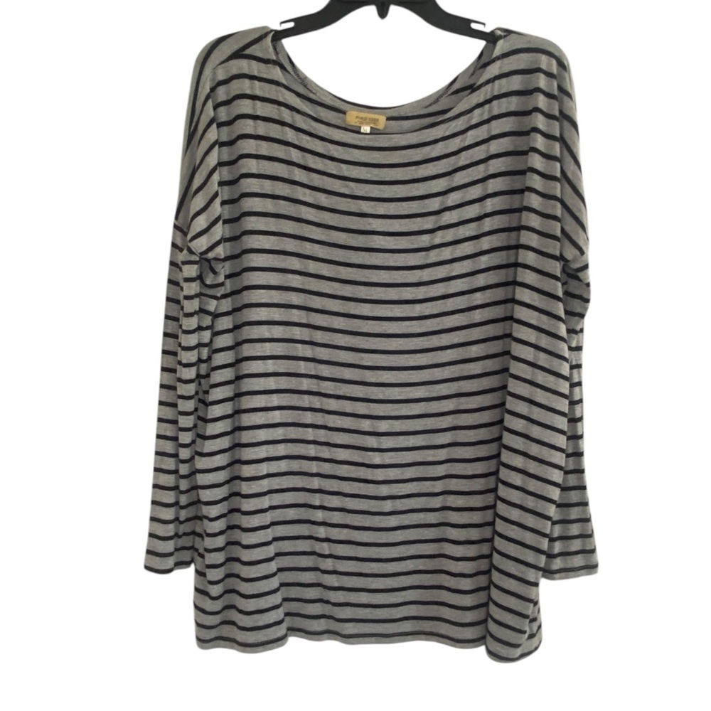 Piko 1988 Long Sleeve Striped Grey & Black Dolman Shirt